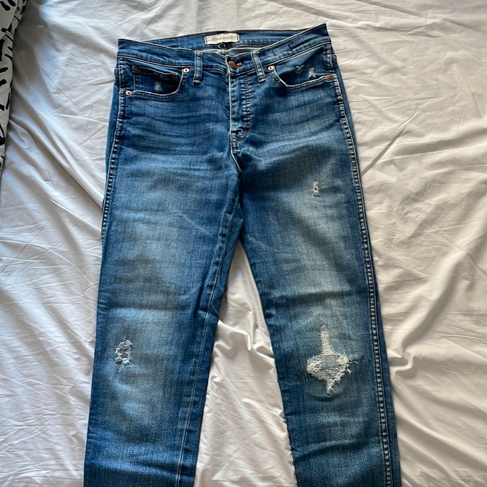 Madewell 8” high rise skinny jeans